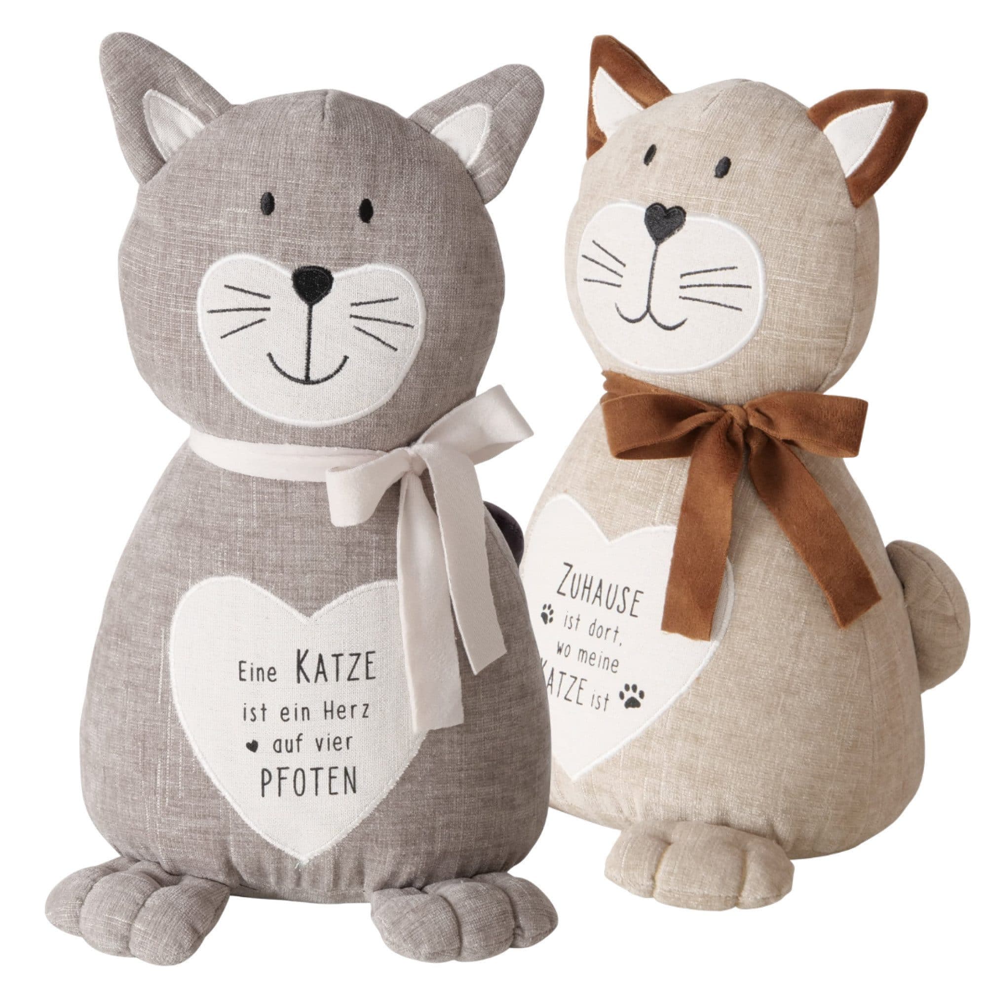 Topanbieter999 Türstopper 2er Set Katze Maunzi Beige Grau - Bild 2