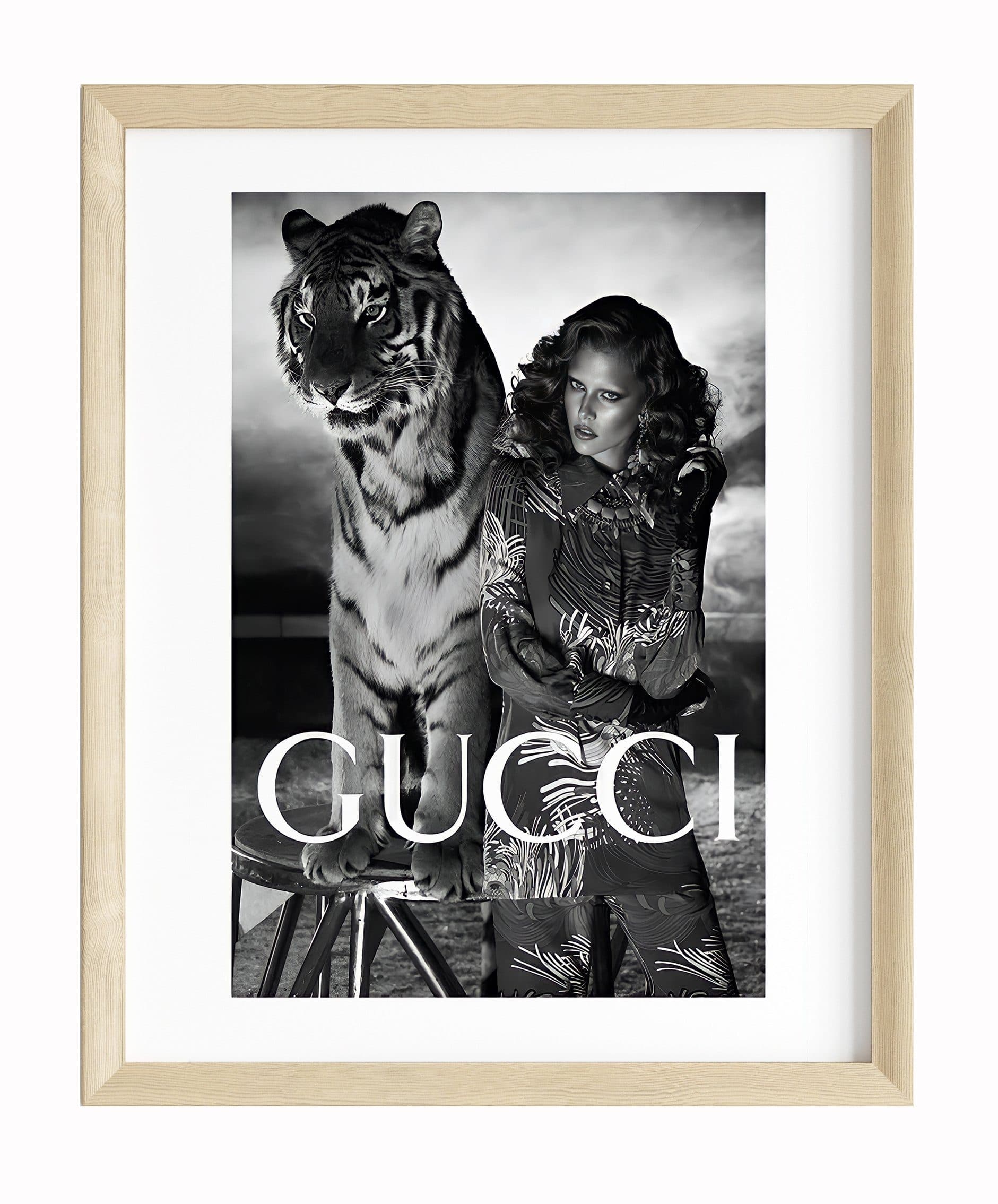 JUSTGOODMOOD Poster Premium Gucci Tiger Bunt Ohne Rahmen - Bild 2