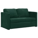 vidaXL Bodensofa Dunkelgrün mit Schlaffunktion und Samtbezug Bild 2