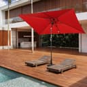 Angel Living Sonnenschirm 200x300 cm Rechteckig Kurbel Rot Bild 2