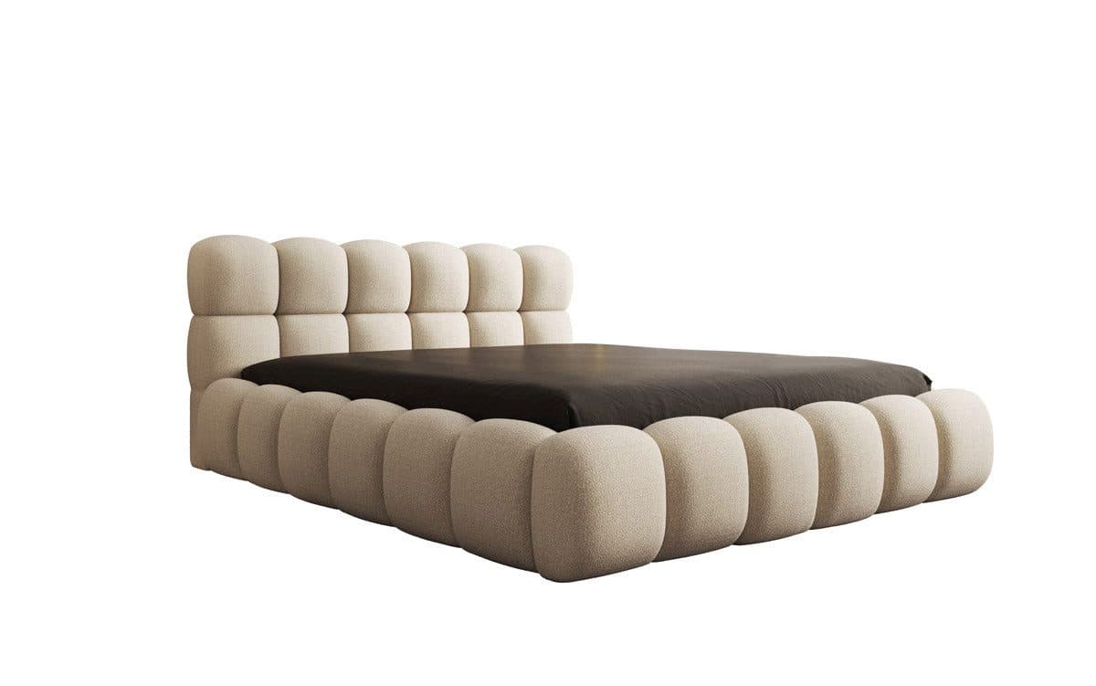 Luxusbetten24 Polsterbett Boston Bouclé mit Stauraum Beige Grau Weiss - Bild 2