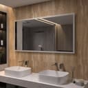 AQUABATOS LED-Badezimmerspiegel mit Beleuchtung Silber Bild 2