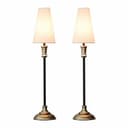 Mirabeau Tischleuchte 2er Set Obsonville Silber/Schwarz/Beige Bild 2