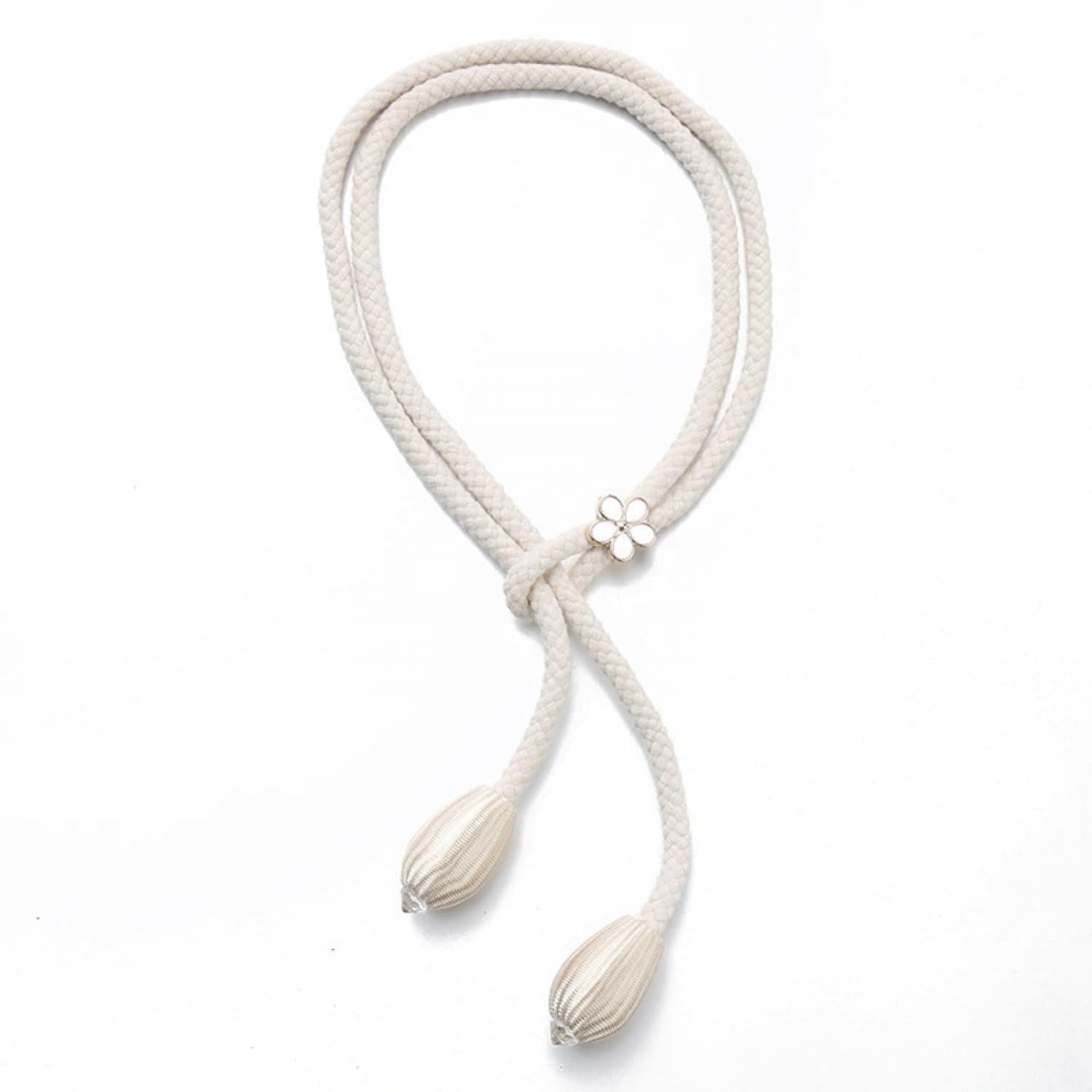 Agger Raffhalter 2er-Set Beige Blumenmuster Quasten - Bild 2
