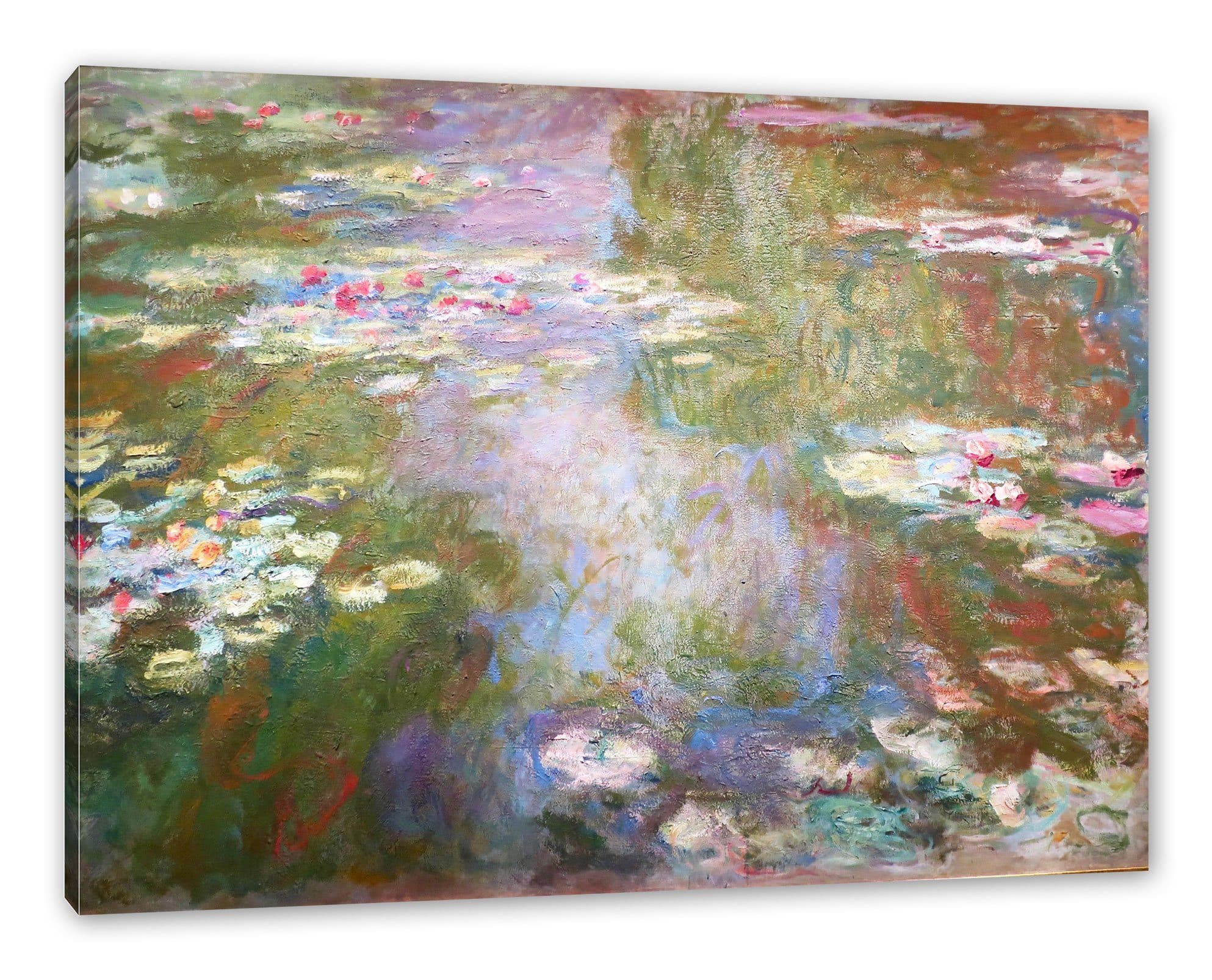 Pixxprint Leinwandbild Claude Monet Seerosenteich Bunt - Bild 2