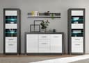 Wohnwand HOME AFFAIRE Etero Grau Schwarz Concret Weiß MDF Hochglanz Bild 2