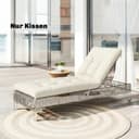 Outsunny Outdoor Sitzkissen Beige mit Befestigungsbändern Bild 2