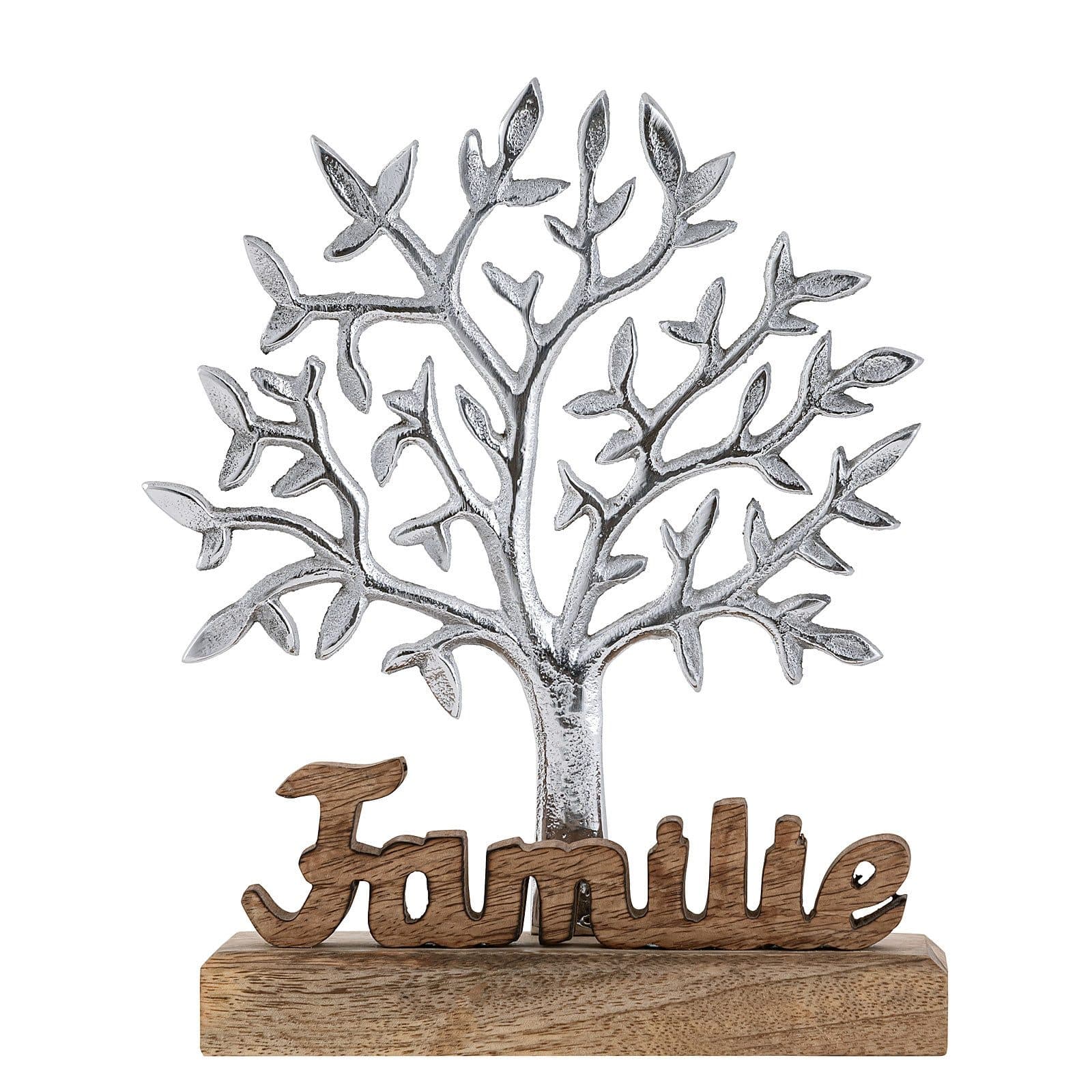 Amagohome Dekofigur Lebensbaum Familie Aluminium & Mangoholz - Bild 2