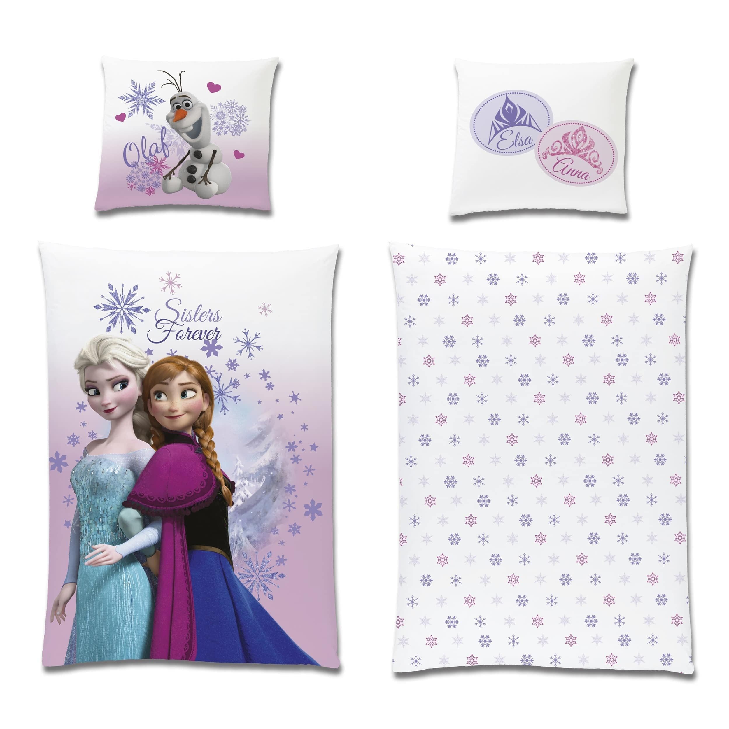 Familando Kinderbettwäsche Frozen Rosa Weiß 2-teilig - Bild 2