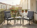 MeXo Gartenlounge-Set 3-tlg. Grau Aluminium mit Kissen Bild 2