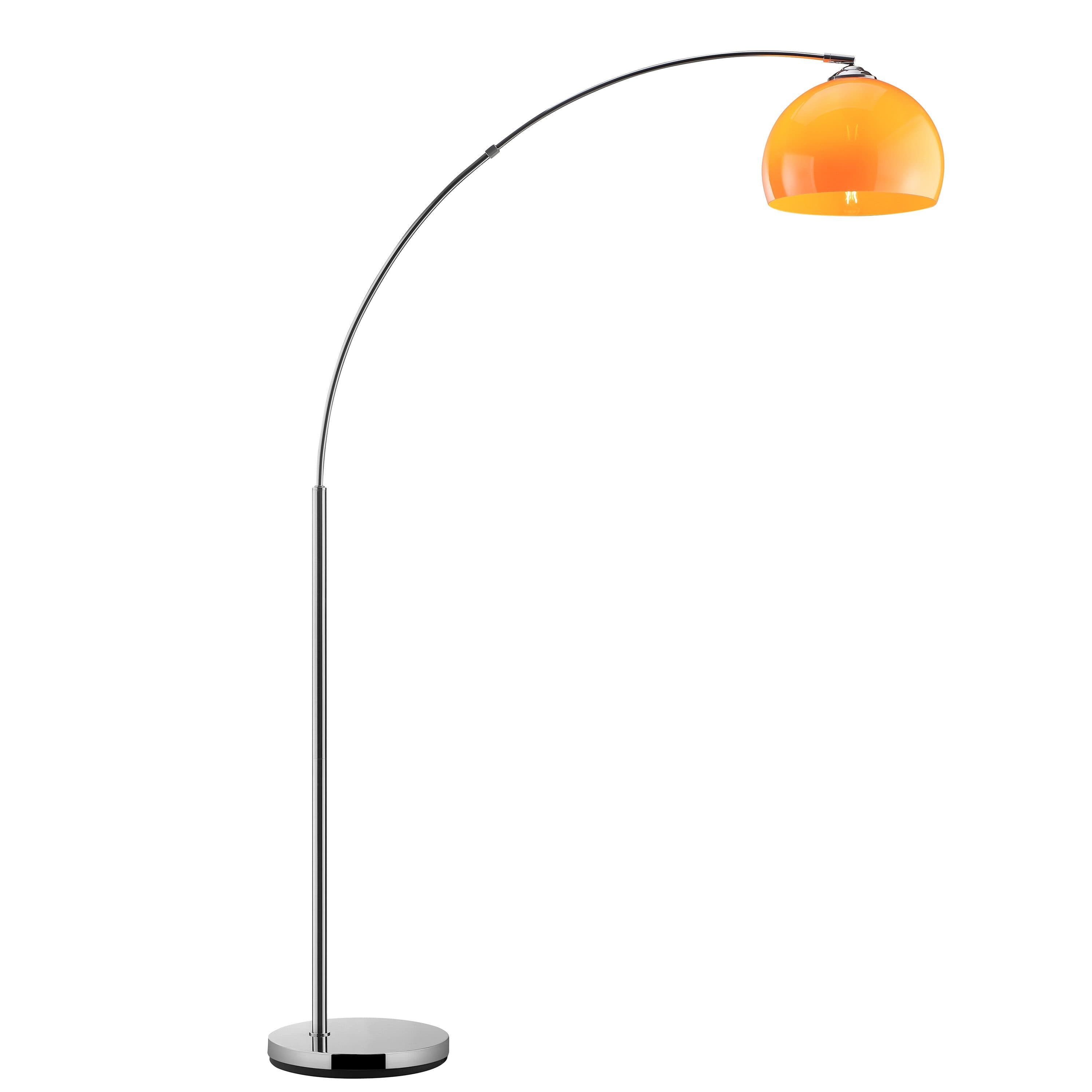 Brilliant Bogenlampe Vessa - Chromfarben/Orange Stehlampe - Bild 2
