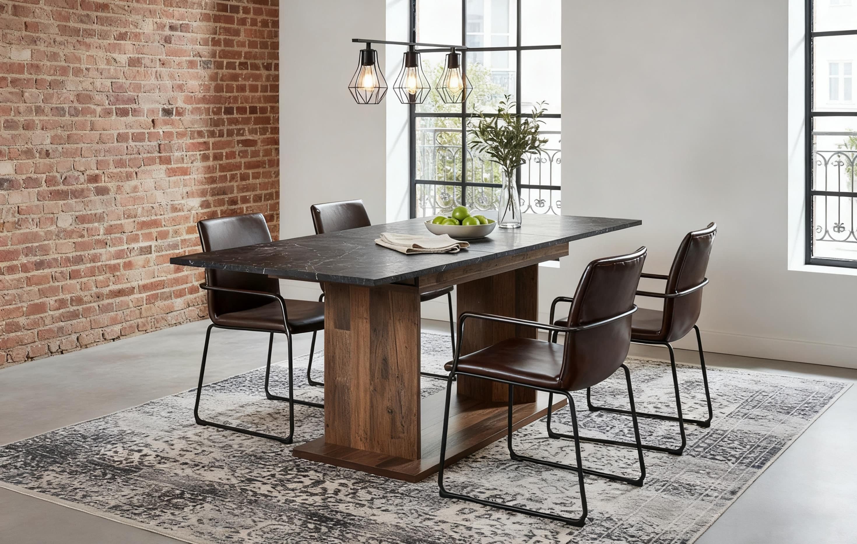 B&D home Esstisch MARA Ausziehbar 120-160cm Holzwerkstoff Metallgestell - Bild 2