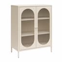 loft24 Highboard Luna Anrichte Metall 2 Glastüren Weiß Bild 2