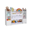 relaxdays Kinderregal Weiß mit 8 Boxen & 3 Ablagen Bild 2