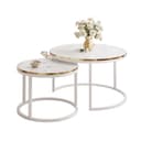 Lookway Couchtisch SOLEIL 2in1 Hochglanz Rund Bild 2