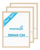 PHOTOLINI Bilderrahmen 3er Set Modern Beige MDF Acryl Bild 2