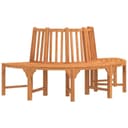 vidaXL Gartenbank Halbrund Ø208 cm Massivholz Eukalyptus Braun Bild 2