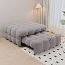 KLAM HOME Schlafsofa Polsterbett Teddy-Stoff Grau Bild 2