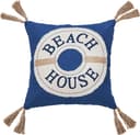 DONE. Dekokissen CUSHION SEALIFE BEACH HOUSE Blau Natur Schriftzug Bild 2