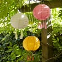 Lights4fun LED Laterne Solar Lampion Cremefarben 20cm Bild 2