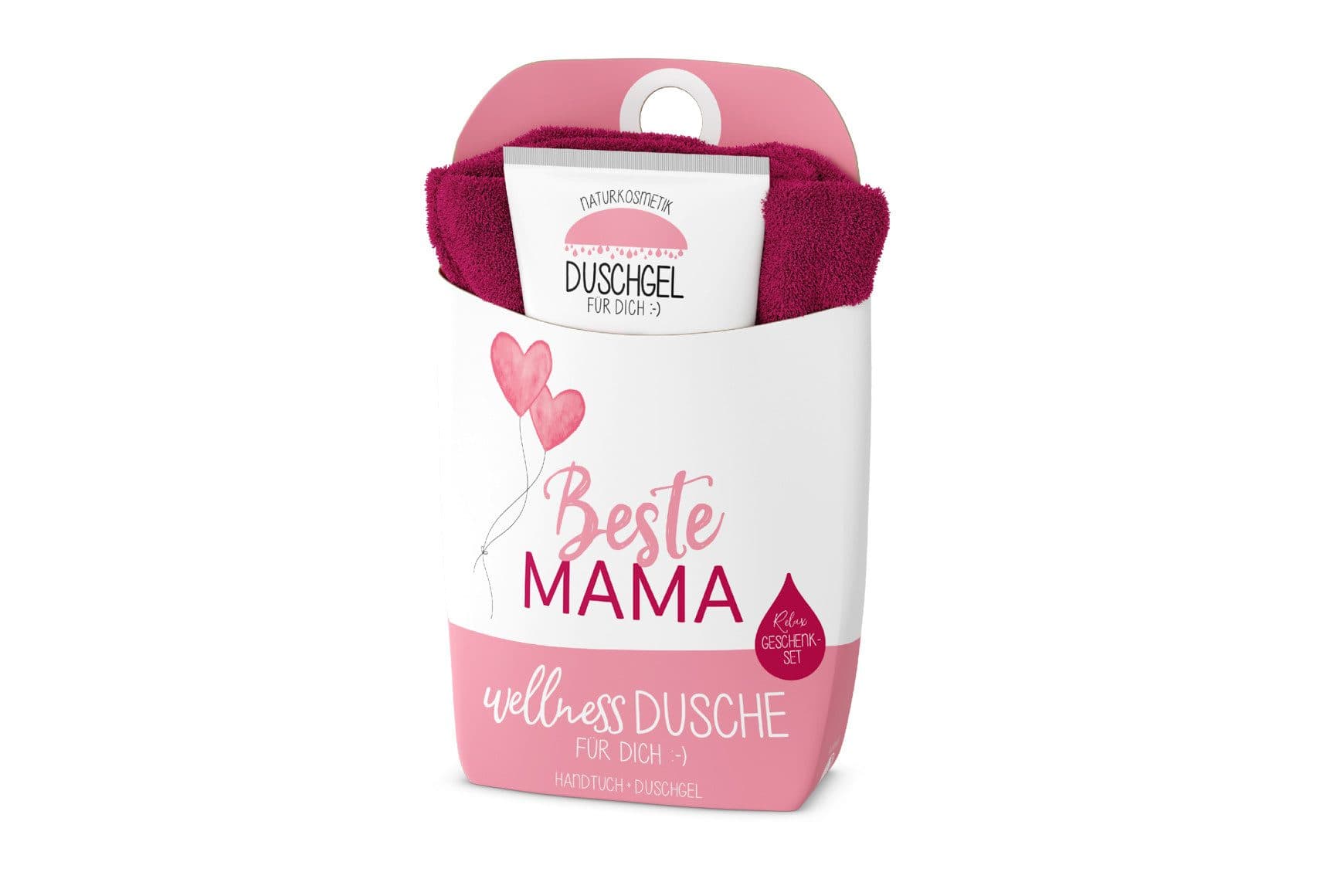 La Vida Wellness-Dusche Geschenkset Duschgel Handtuch Mama