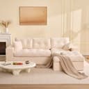 LITBIRD Ecksofa 3-Sitzer Cordstoff Beige Modern Bild 2