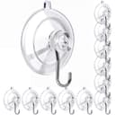 FOUORTUNATE-BEE Saugnapf Haken 12er Set Edelstahl Transparent Bild 2