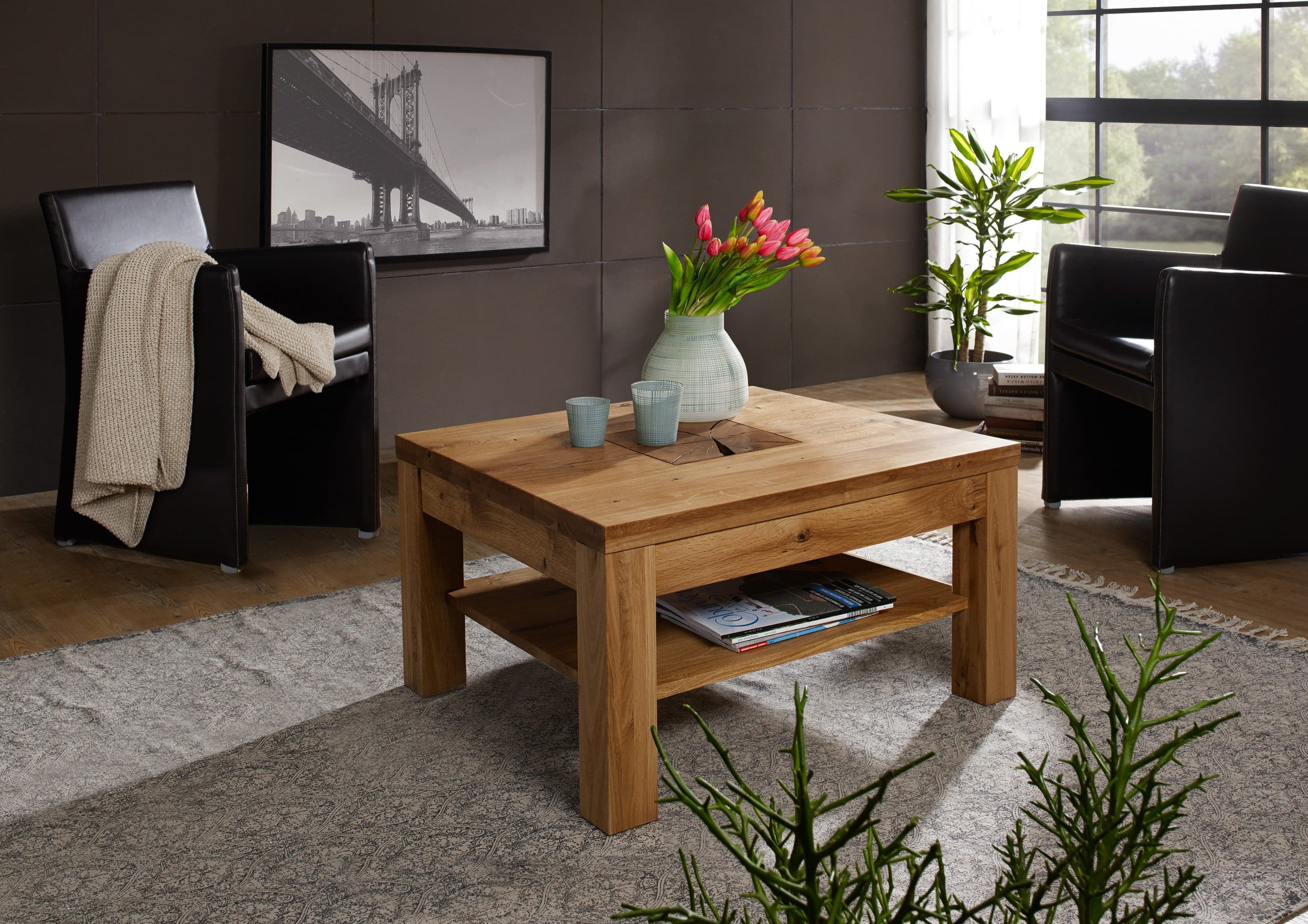 G+K Möbelvertriebs GmbH Couchtisch Wildeiche Natur Geölt