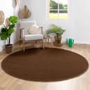 Steffensmeier Teppich Ibiza Rund Braun Kurzflor Bild 2