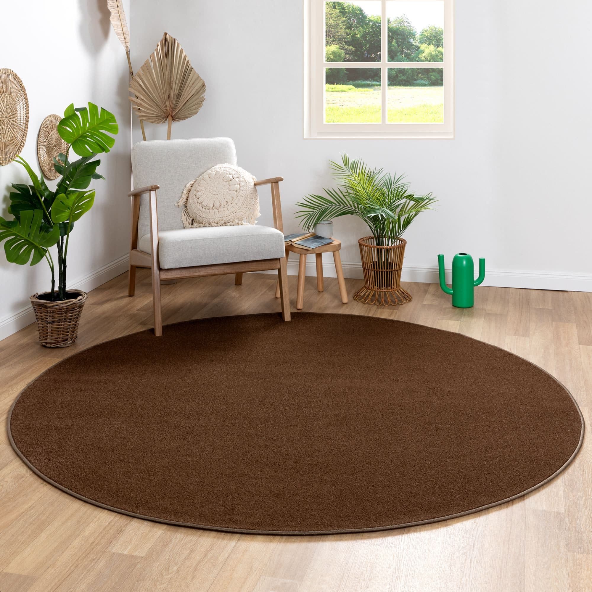 Steffensmeier Teppich Ibiza Rund Braun Kurzflor - Bild 2
