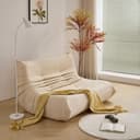 OKWISH Sitzsack 2-Sitzer Lazy-Sofa Beige Ergonomisch Bild 2