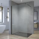 AQUALAVOS Walk-In Dusche Glas Duschwand Schwarz Nano-Beschichtung Bild 2