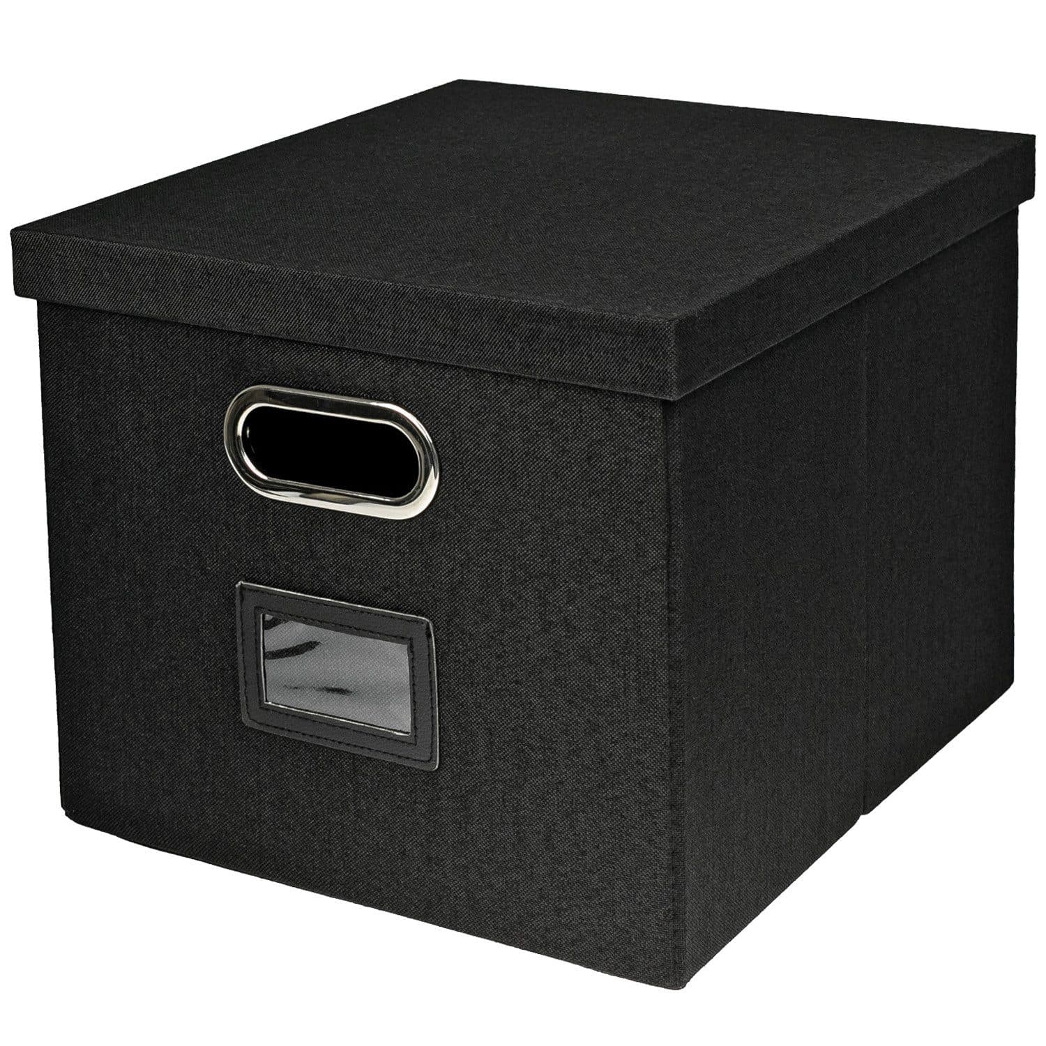 HMF Aufbewahrungsbox mit Deckel für DIN A4 Hängeregister Schwarz - Bild 2