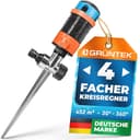 GRÜNTEK Multifunktions-Kreisregner 4-fach bis 452 m² UV-beständig Bild 2