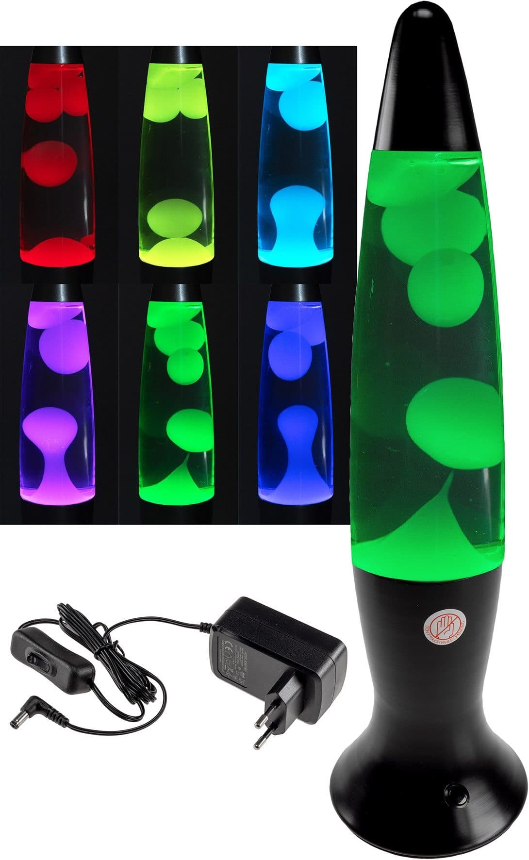 ChiliTec Lavalampe CTL Funky LED 40cm RGB Wasser & Wachs Schwarz - Bild 2