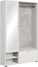 HOME AFFAIRE Garderobe DINO mit Spiegel, Sitzbank, weiß Bild 2