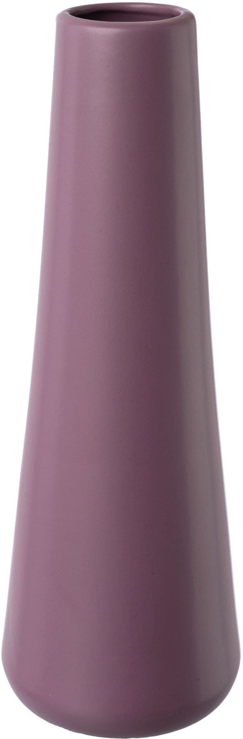 Creativ deco Dekovase Aubergine Porzellan mit Struktur - Bild 2