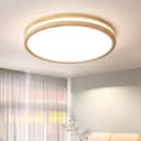 style home LED Deckenleuchte Holz Dimmbar mit Fernbedienung Bild 2