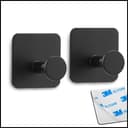 LIVINA HOME Handtuchhaken selbstklebend Schwarz/Silber 2er Set Bild 2