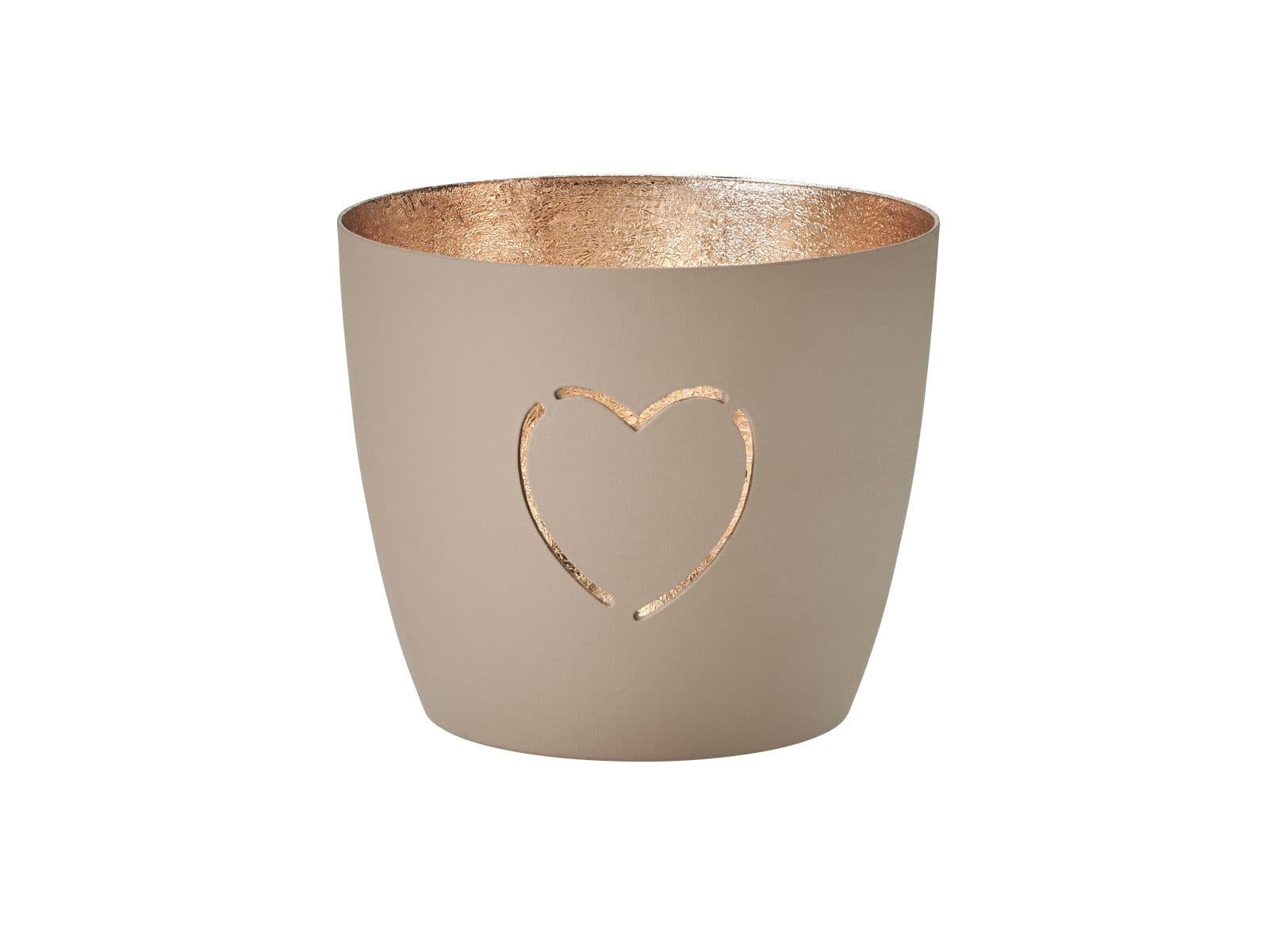 Giftcompany Herz-Windlicht Sandstone Gold