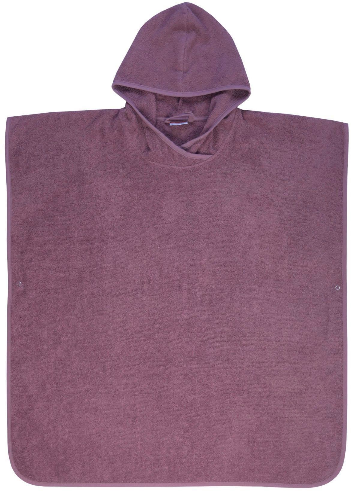 Wörner Badeponcho Uni M Violett Baumwolle