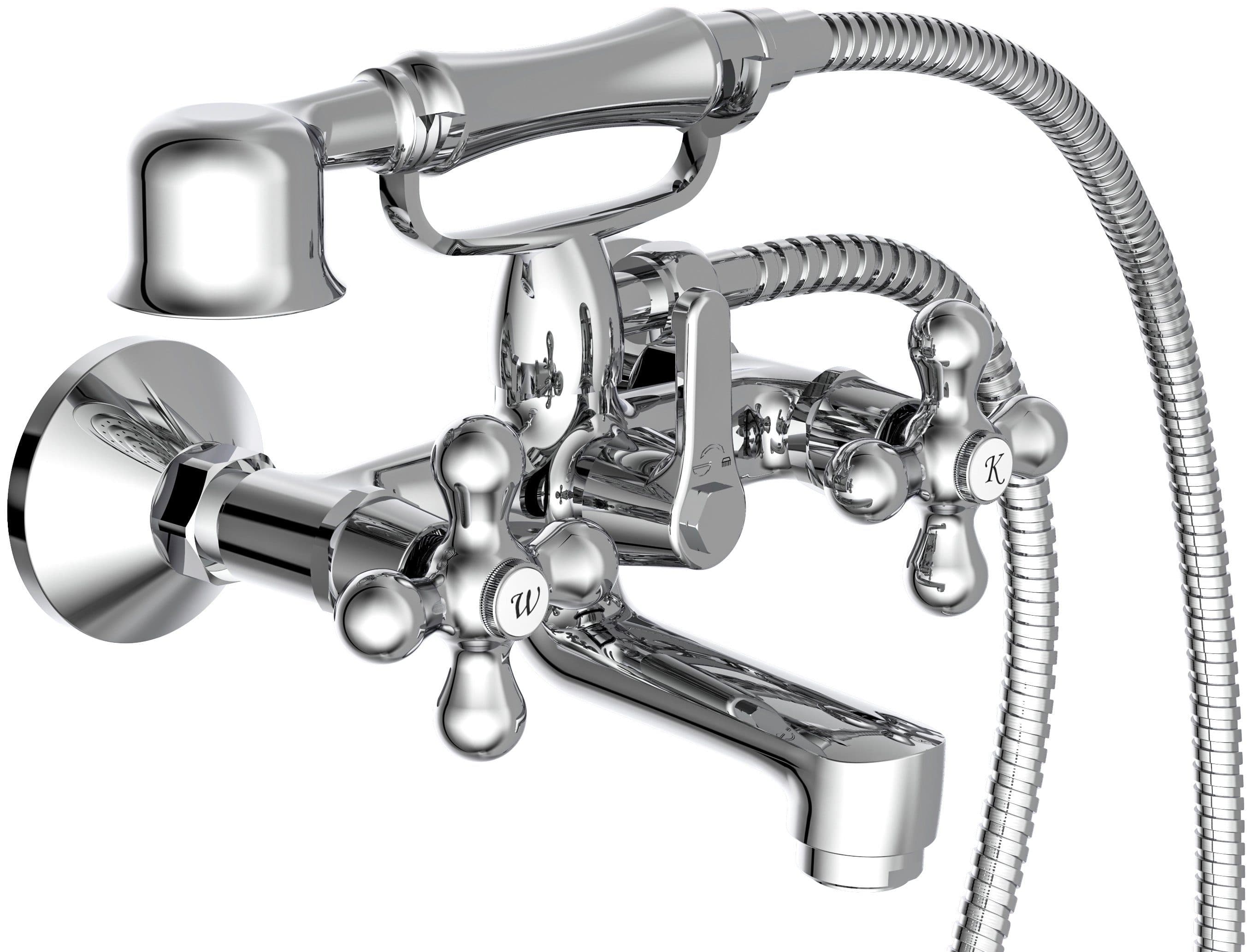 Schütte Wannenarmatur Elk Set Mischbatterie Badewanne mit Handbrause Chrom - Bild 2