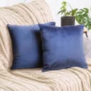 Cozyor Samt Kissenbezug Dunkelblau 45x45 cm mit Reißverschluss Bild 2