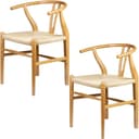 Casa Moro Esszimmerstuhl Holzstuhl mit Armlehne Beige Bild 2