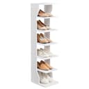 VASAGLE Schuhregal 7 Ebenen Weiß Platzsparend Bild 2