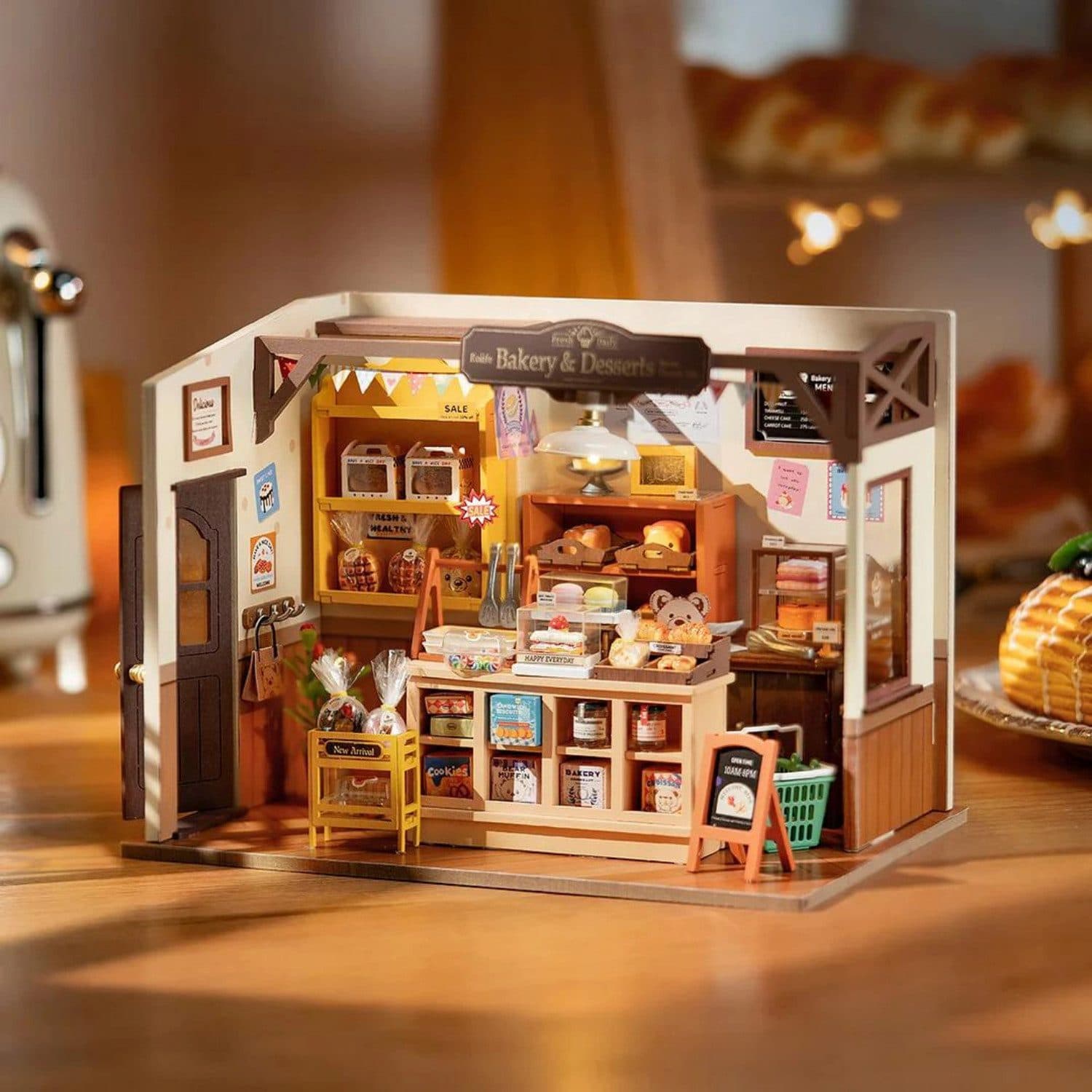 Robotime Becka's Baking House Miniaturhaus DIY 3D-Puzzle Bäckerei - Bild 2