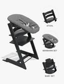 Stokke Tripp Trapp Hochstuhl mit Newborn Set Anthrazit Buchenholz Bild 2