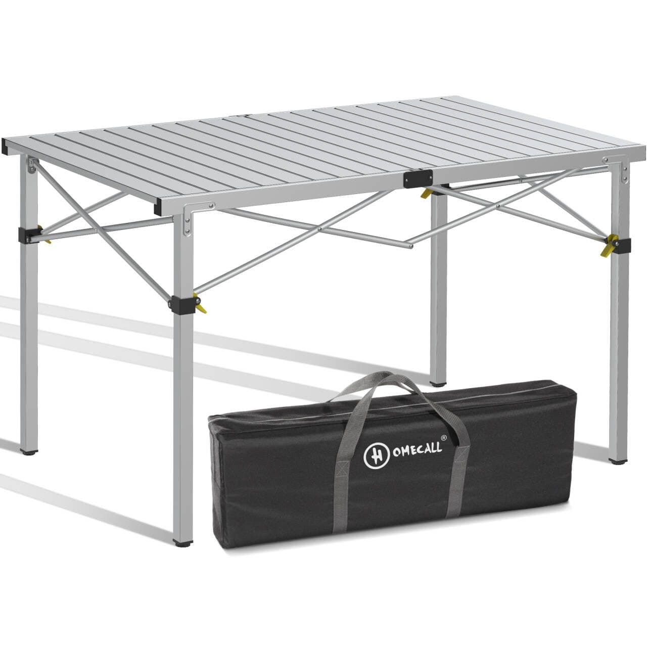 HOMECALL Klapptisch Campingtisch Aluminium Stahl Silber Weiß - Bild 2