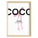 JUSTGOODMOOD Poster Premium Coco Chanel Zitat Rosa Schleife Bild 2