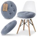 Amazinggirl Rundes Sitzkissen 40 cm Jeansfarbe Cordstoff Bild 2